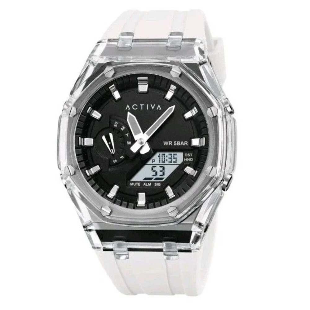 Activa x Invicta Men's 44.2mm Analog/Digital Watch White ACW2100-004